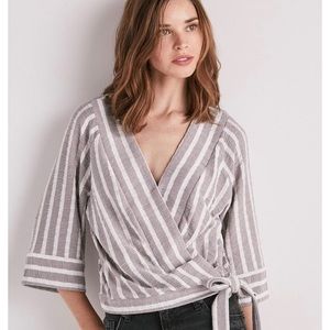 Lucky Brand Stripe Wrap Top